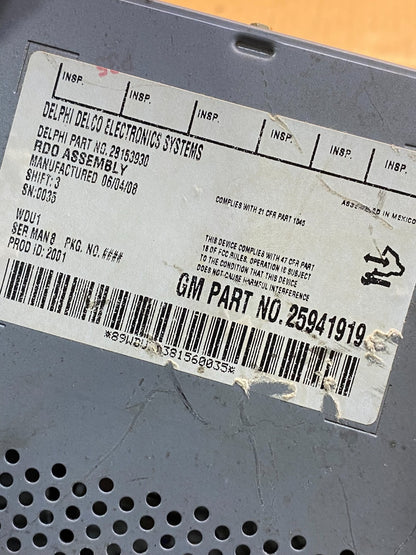 2007 to 2014 GMC Chevy Truck Yukon Silverado AM FM Radio AI9951 DG6