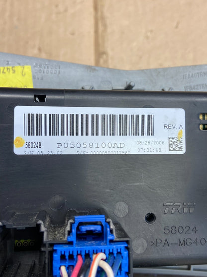 2007 2010 Dodge Sebring Center Dash A/C AC Climate Control Bezel Trim AH5658 DG5