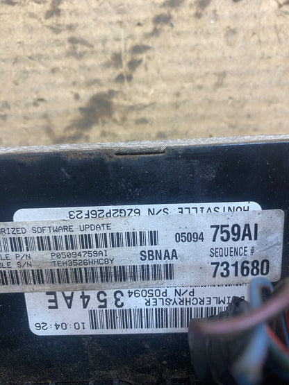 2007 Dodge Durango 4.7L Engine Computer Module ECU PCM AA0766 DG4