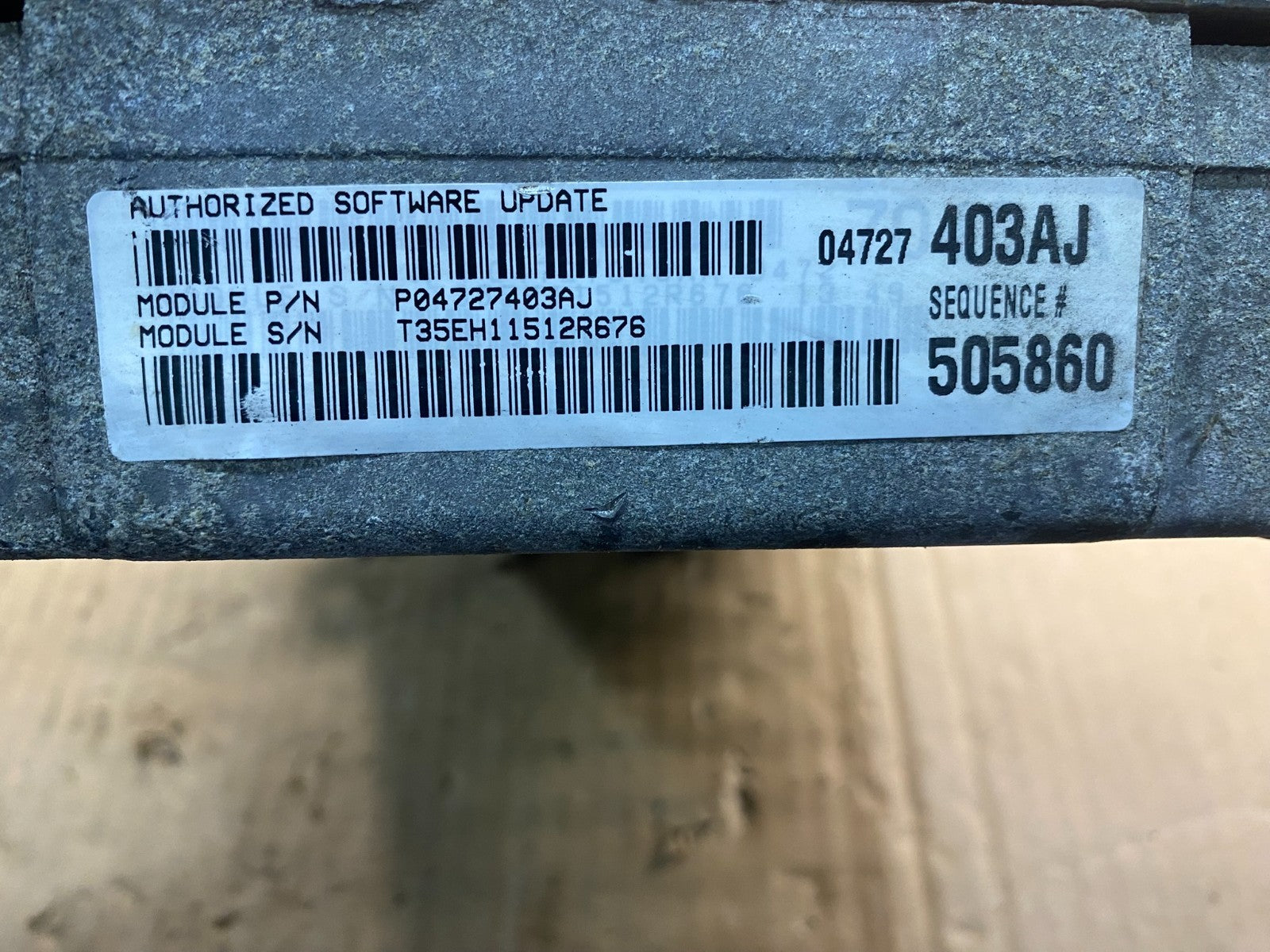 2001 Dodge Caravan Engine Computer Control ECM ECU p04727403AJ aa7465 DG2