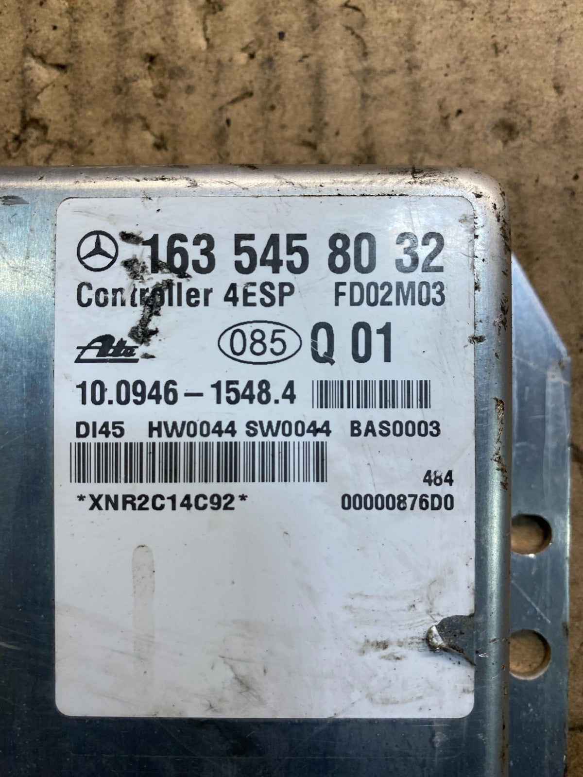 2000 to 2003 Mercedes ML-Class ML320 ABS ESP Control Module Unit OEM AB2771 DG2