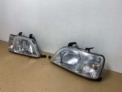 1997 to 2001 Honda CR-V Crv Left+Right Set Chrome Headlights Halogen AC3819 DW1