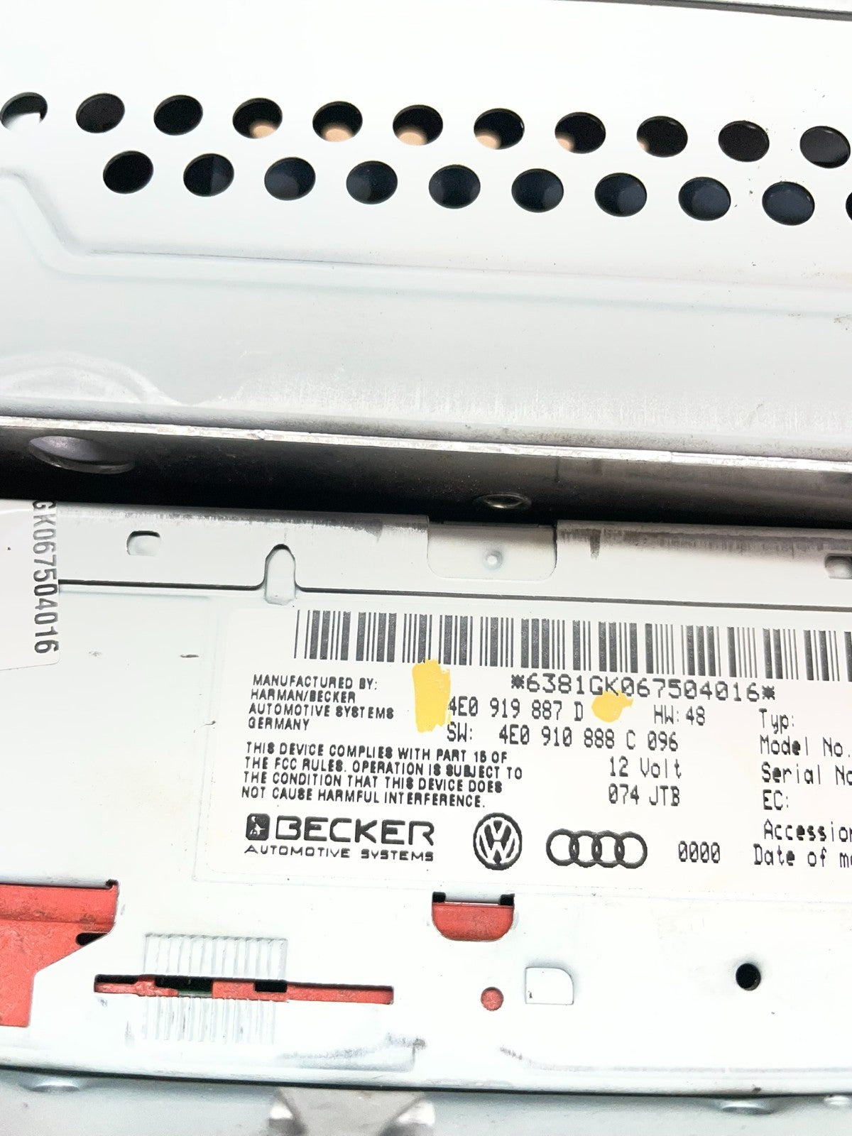 2007 - 2012 Audi A6 Radio Receiver Audio Control Module 3 Pcs Set OEM ab7813 DG4