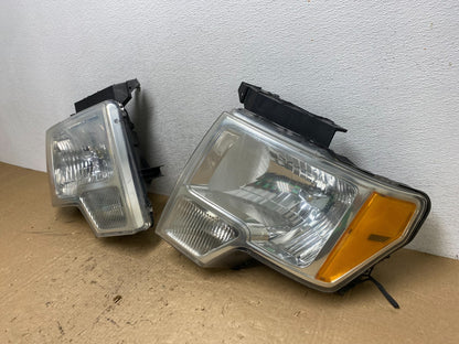 2009 to 2014 Ford F-150 F150 Left+Right Halogen Headlights AG1368 DW1