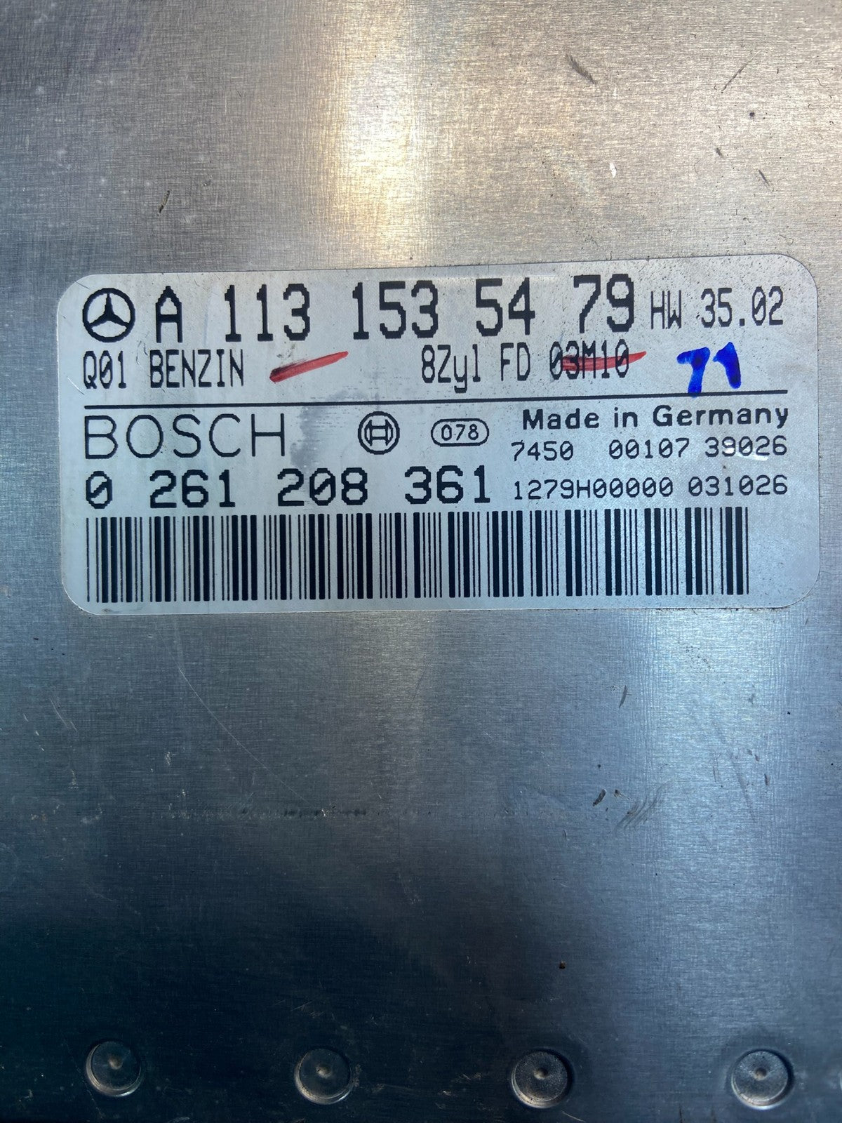 2003 2006 Mercedes R230 SL500 ECU ECM Engine Control Module OEM Y4074 DG3