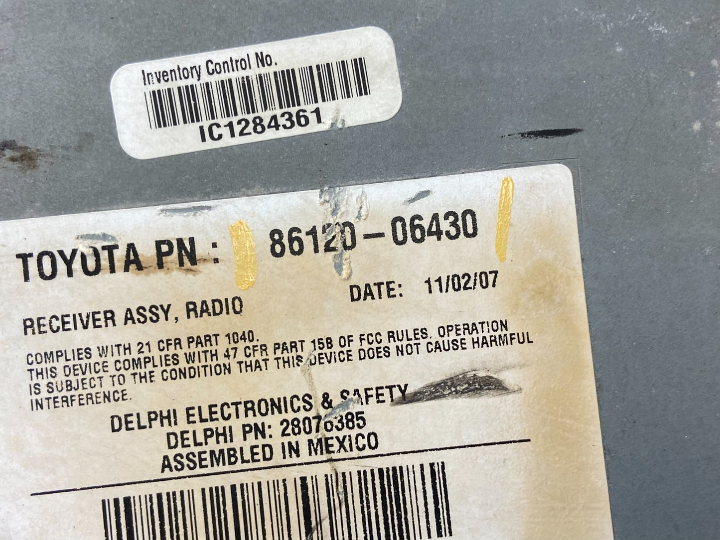 2007 2008 Toyota Solara Am Fm Cd Player Radio Climate Control AF2625 DG8
