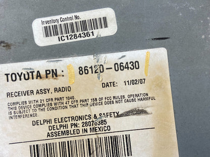 2007 2008 Toyota Solara Am Fm Cd Player Radio Climate Control AF2625 DG8