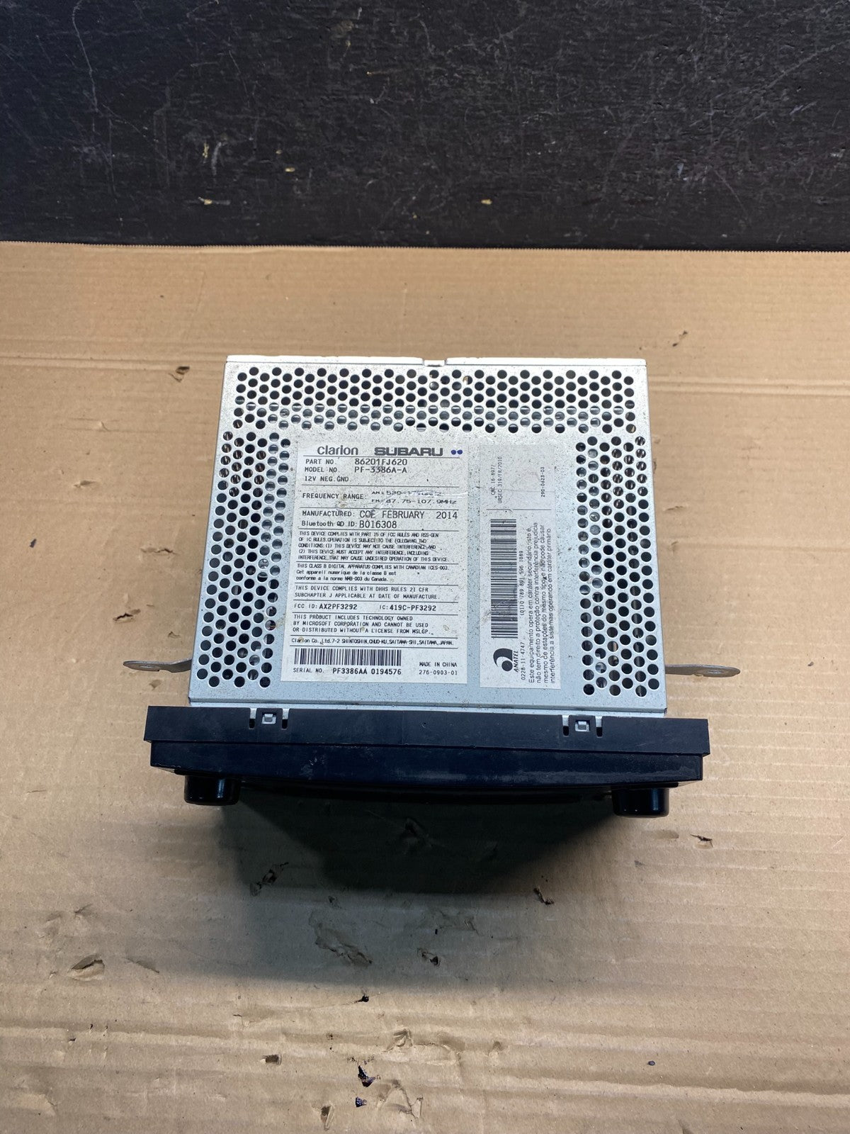 2012 - 2014 Subaru Impreza Radio AM/FM CD Plater AUX AD9519 DG3