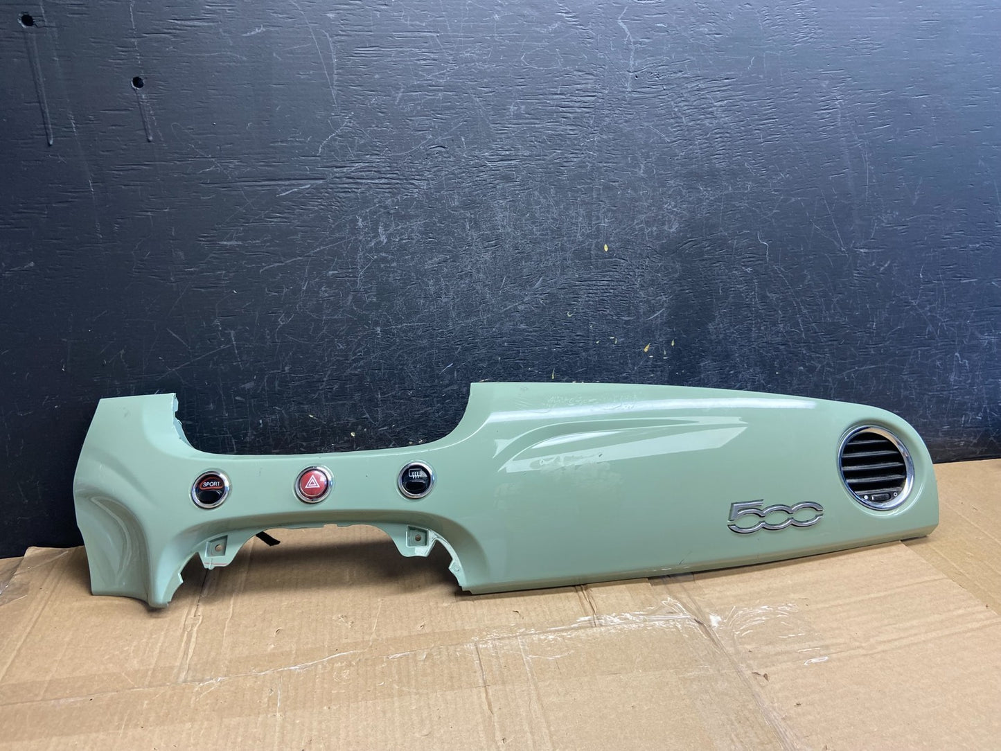 2012 to 2019 Fiat 500 Front Center Dashboard Vent Trim Bezel Blue af2790 DG0