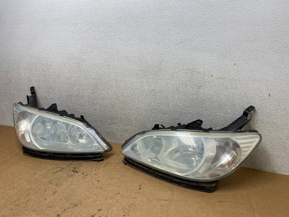 2004 to 2005 Honda Civic Left+Right Set Side Chrome Headlights T3039 DW1