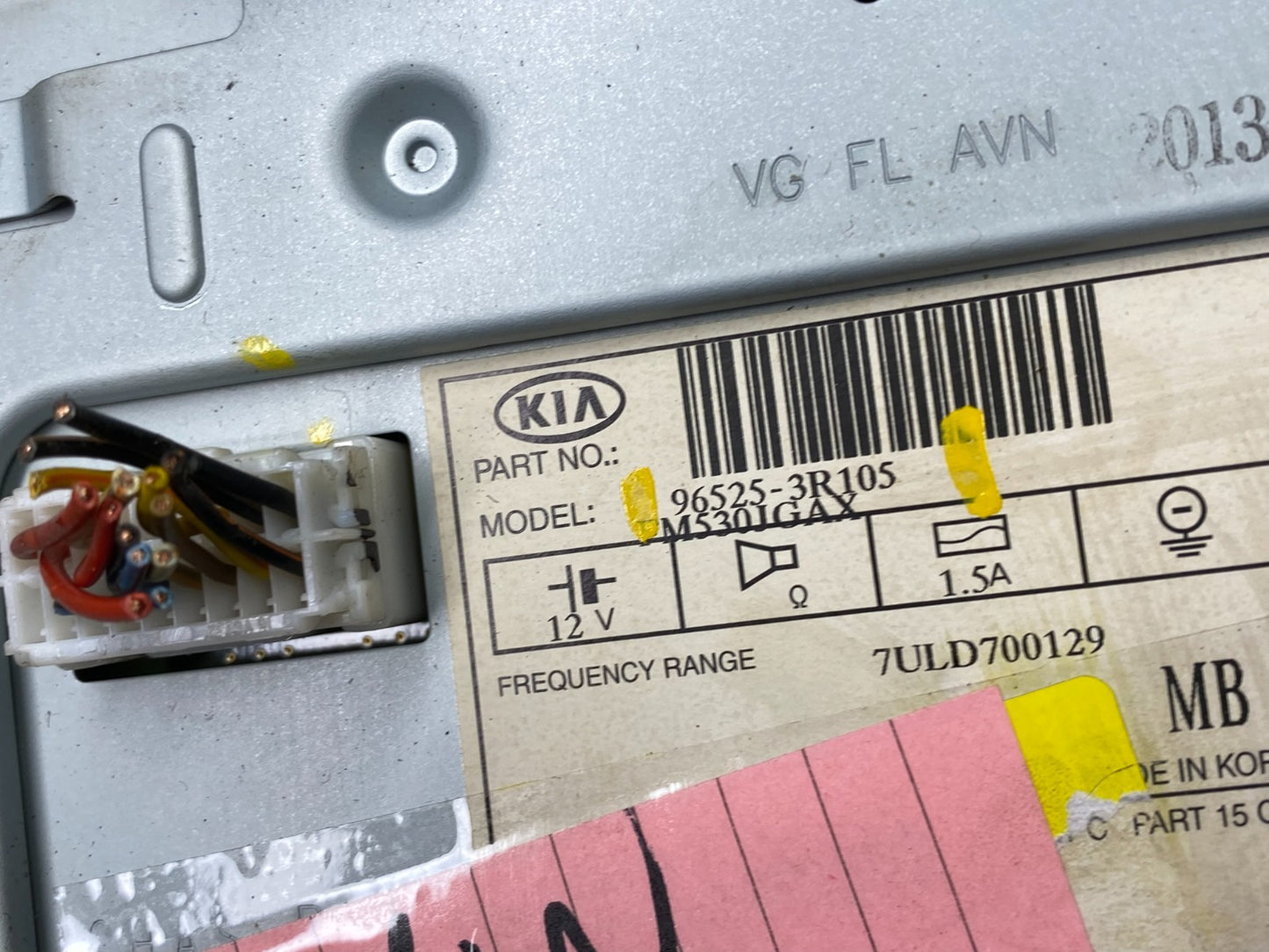2014 2015 Kia Cadenza Am Fm Cd Player Radio Receiver Oem W9772 DG6