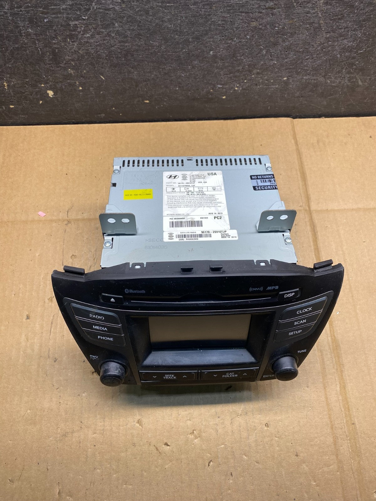2014 to 2015 Hyundai Tucson FM Radio Single CD Player 96170-2s910tjp AI9927 DW3