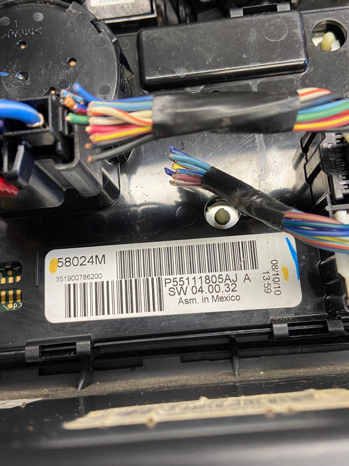 2008-2010 Dodge Grand Caravan A/C Climate Control Unit Bezel Trim AH5655 DG4