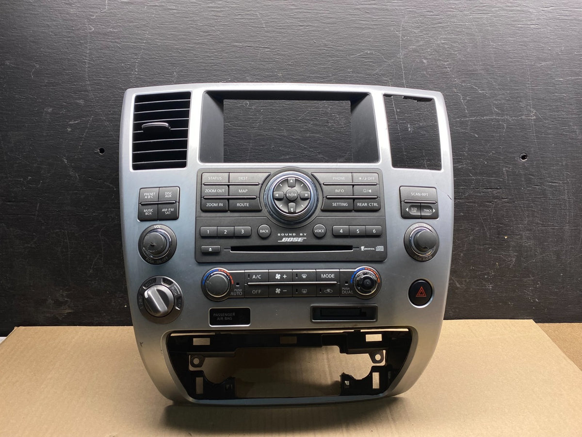 2008 to 2010 Infiniti QX56 Radio Player Climate Control Panel Bezel OE AI0371 DG0