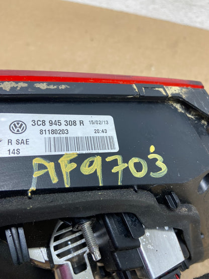 2013 - 2017 Volkswagen CC Right Passenger RH Side Inner Tail Light AF9703 DW6
