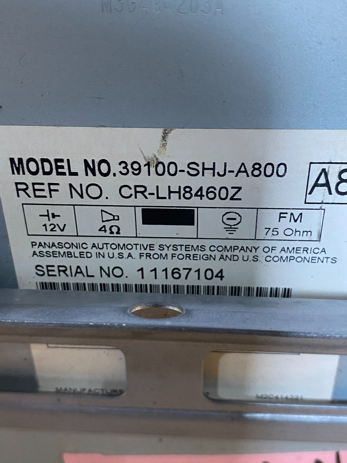 2005 to 2010 Honda Odyssey Am Fm Cd Player Radio Receiver AE7862 DW6