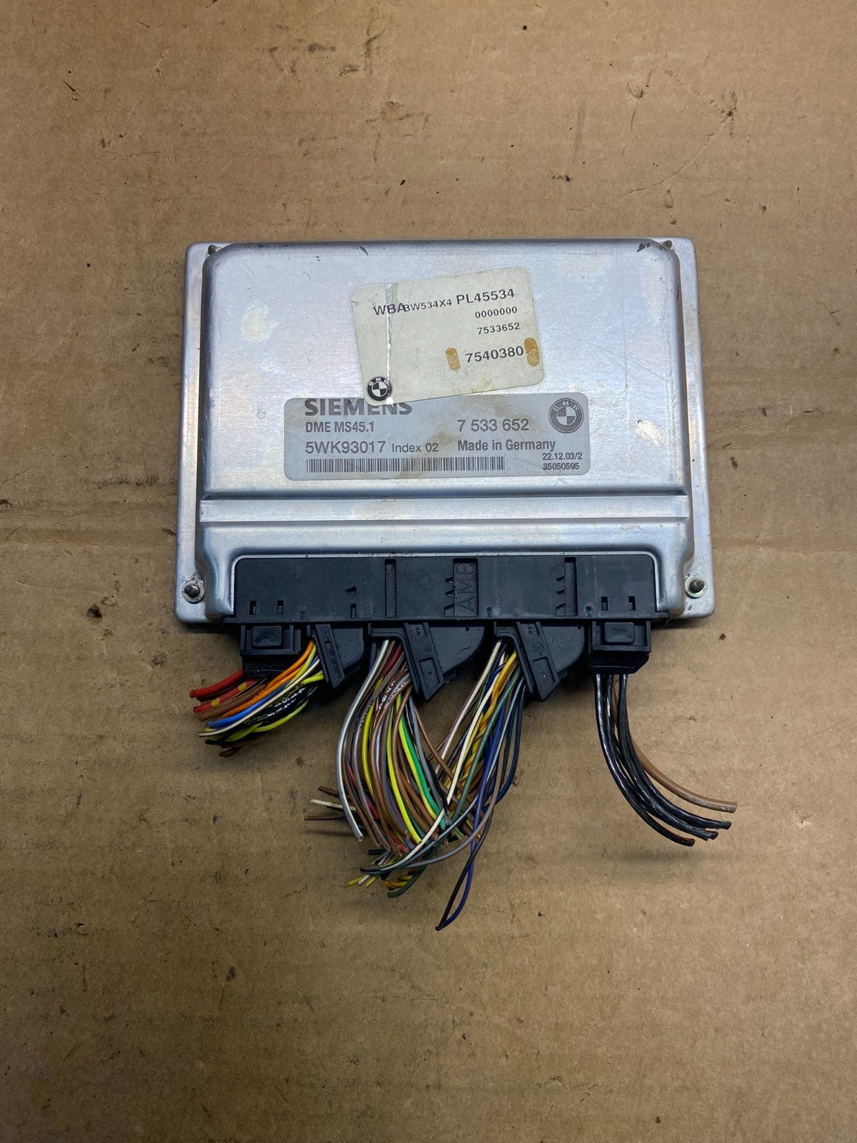 2004 to 2005 BMW 330i ECU ECM Engine Control Module Computer ad7380 DG0