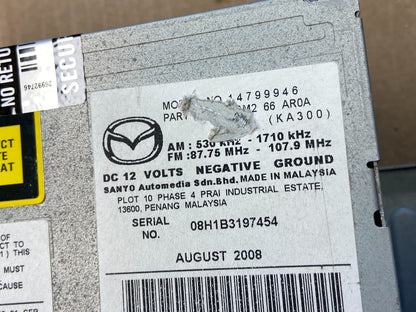 2010 to 2011 Mazda 3 Radio Cd Player BBM266AR0A AH1537 PS6