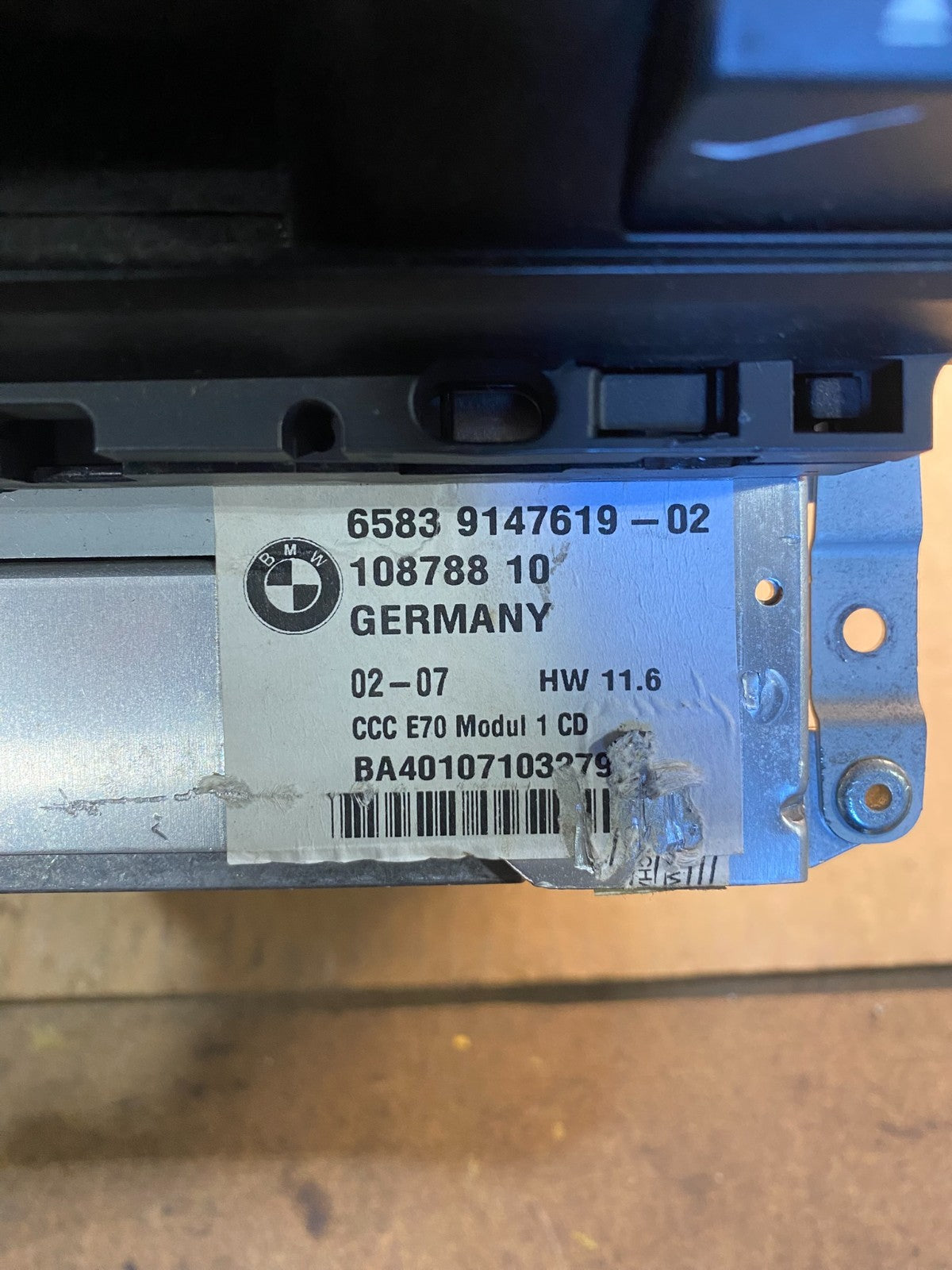 2007 - 2010 Bmw X5 Radio DVD CD Player AM/FM Control Panel OEM AB3805 DG6
