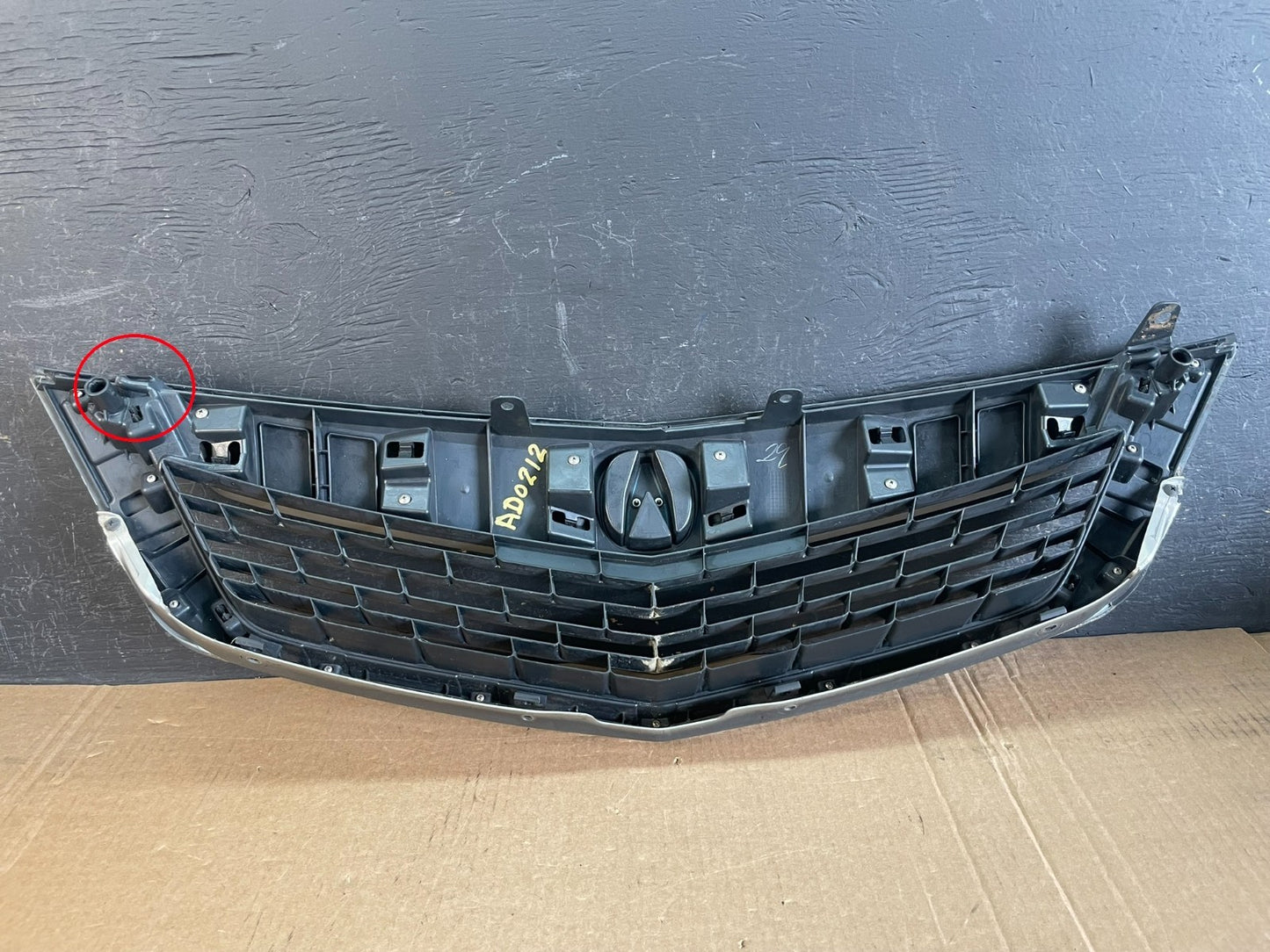 2009 to 2010 Acura TSX Front Grill Grille Satin Finished Molding AD02126