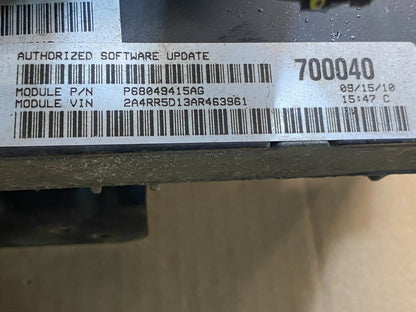 2010 Dodge Caravan Town & Country Engine Computer ECU AE6273 DW2