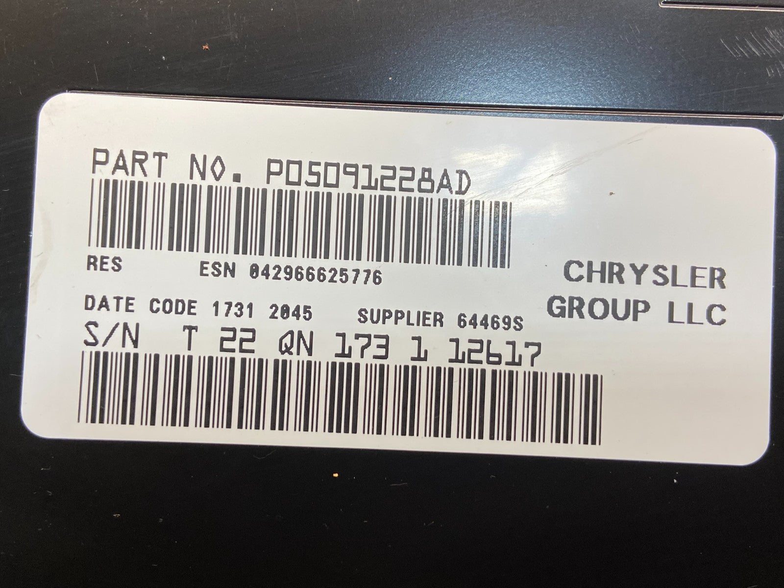 2007 2014 Jeep Dodge Chrysler Screen Display CD Player Satellite Radio AE4580 DG6