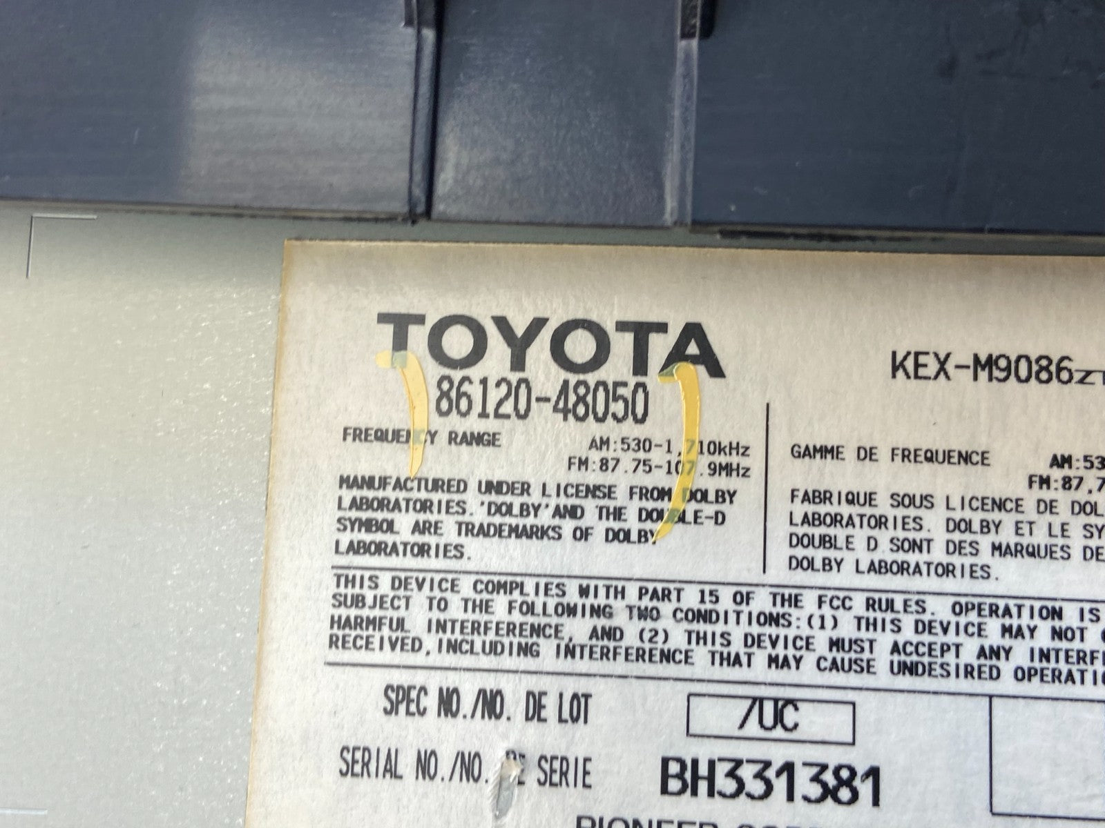 1999 2003 Lexus RX300 Radio Navigation Info Display Climate Control OE af6406 DG7