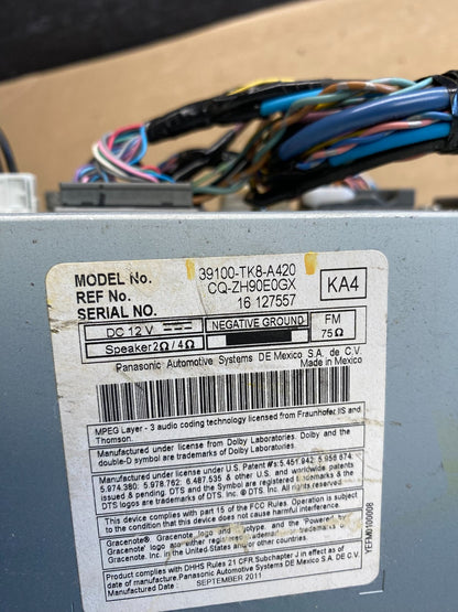 2011 to 2013 Honda Odyssey Radio AM/FM Control Panel AH3877 DG5