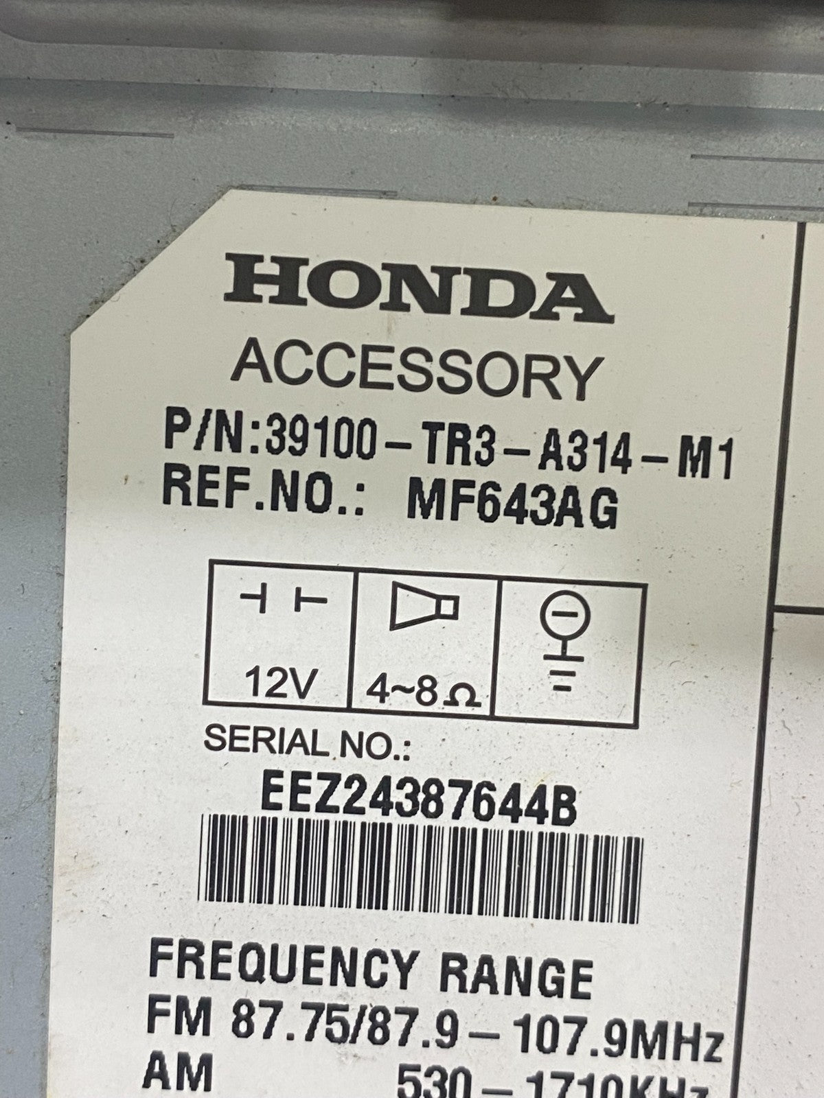 2013 to 2015 Honda Civic Radio Climate Control Air Vent Bezel ad1581 DG6