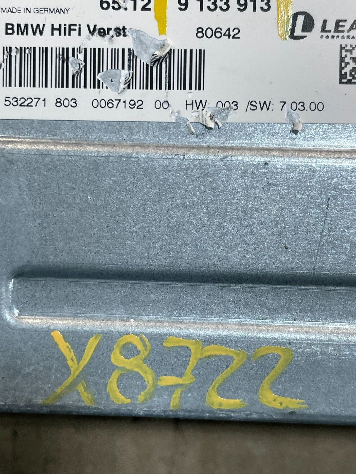 2007-2010 BMW X5 Top HiFi Lear Radio Audio Amplifier Amp OEM X8722 DG6