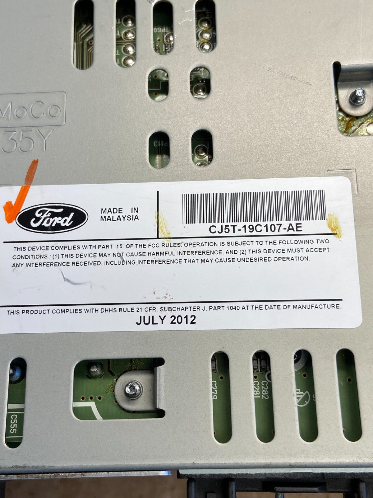 2013 2014 2015 Ford Escape Radio Receiver ID cj5t-19c107-bg ai3145 DG5