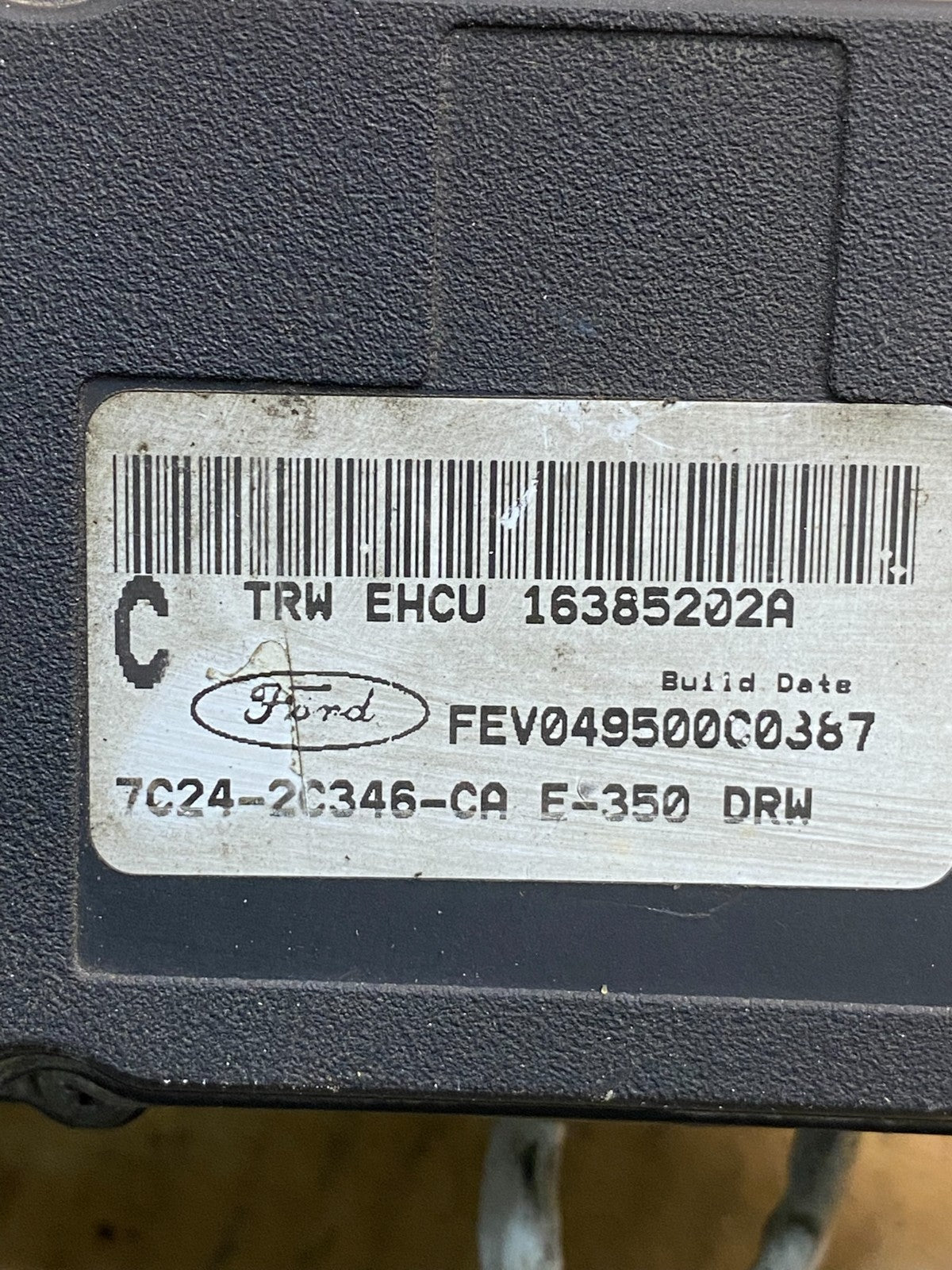 2006 2007 Ford E250 E350 ABS Pump Anti Lock Brake Module 7c24-2c346-ca ah7220 DG7