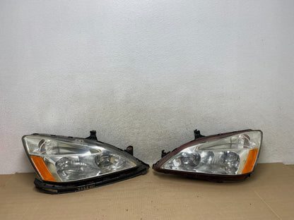 2003 - 2007 Honda Accord Left+Right Set Halogen Headlights AI1430 DW0