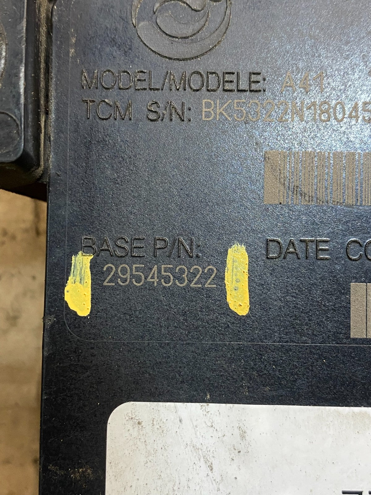 Allison Transmission Control Module 29545322 AA5517 DG2