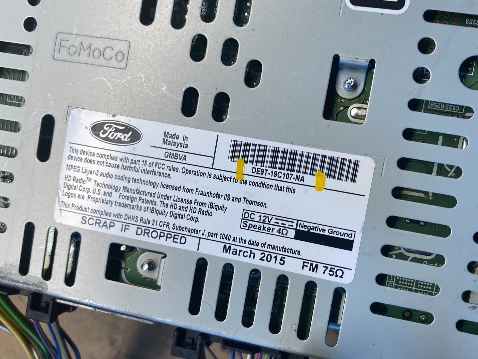 2015 Lincoln Mkt Am Fm Cd Player Radio Receiver t1383 DG5