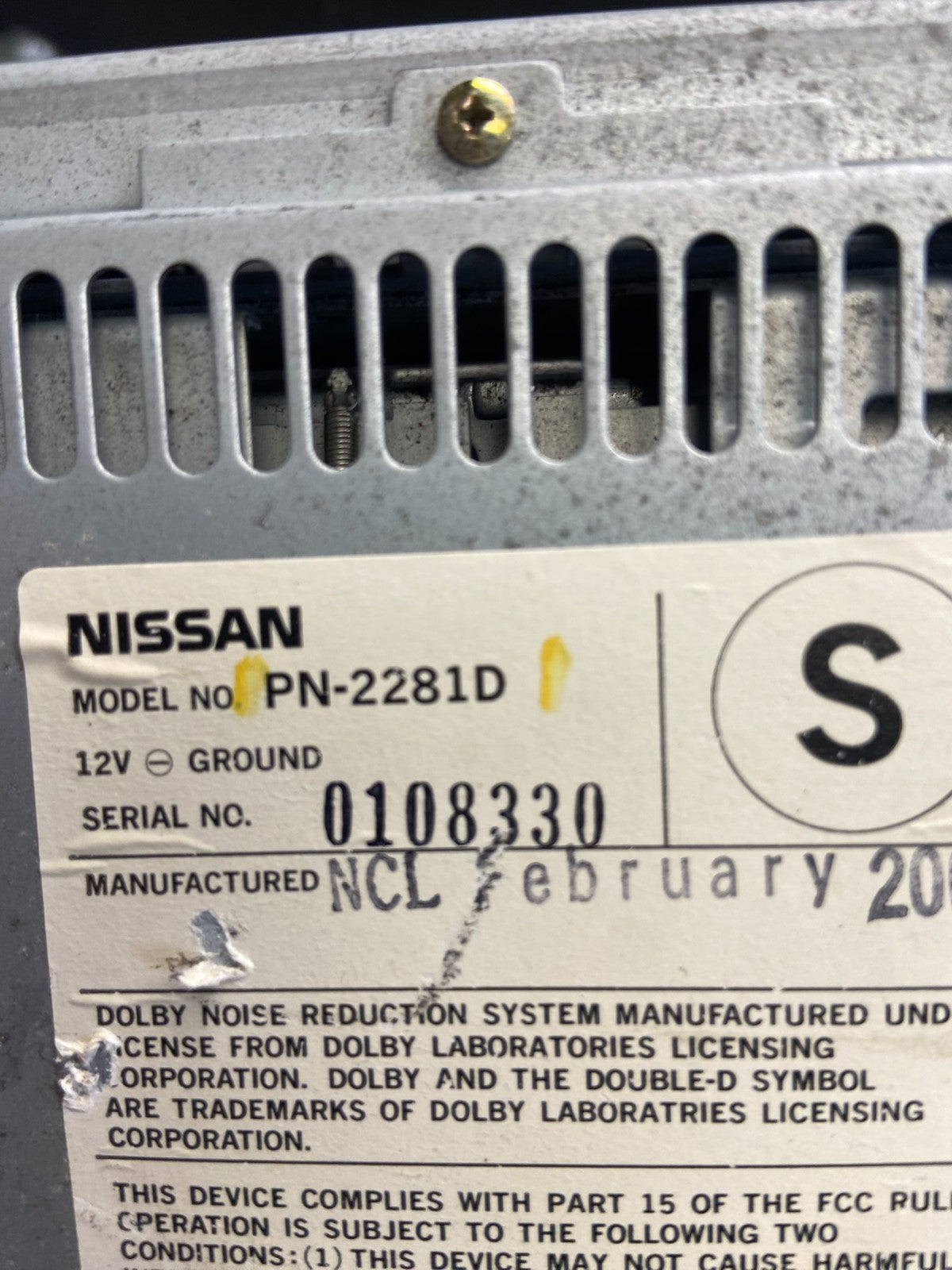 2000 to 2001 Infiniti i30 Bose Radio AM/FM Casette Climate Control ae4380 DG5