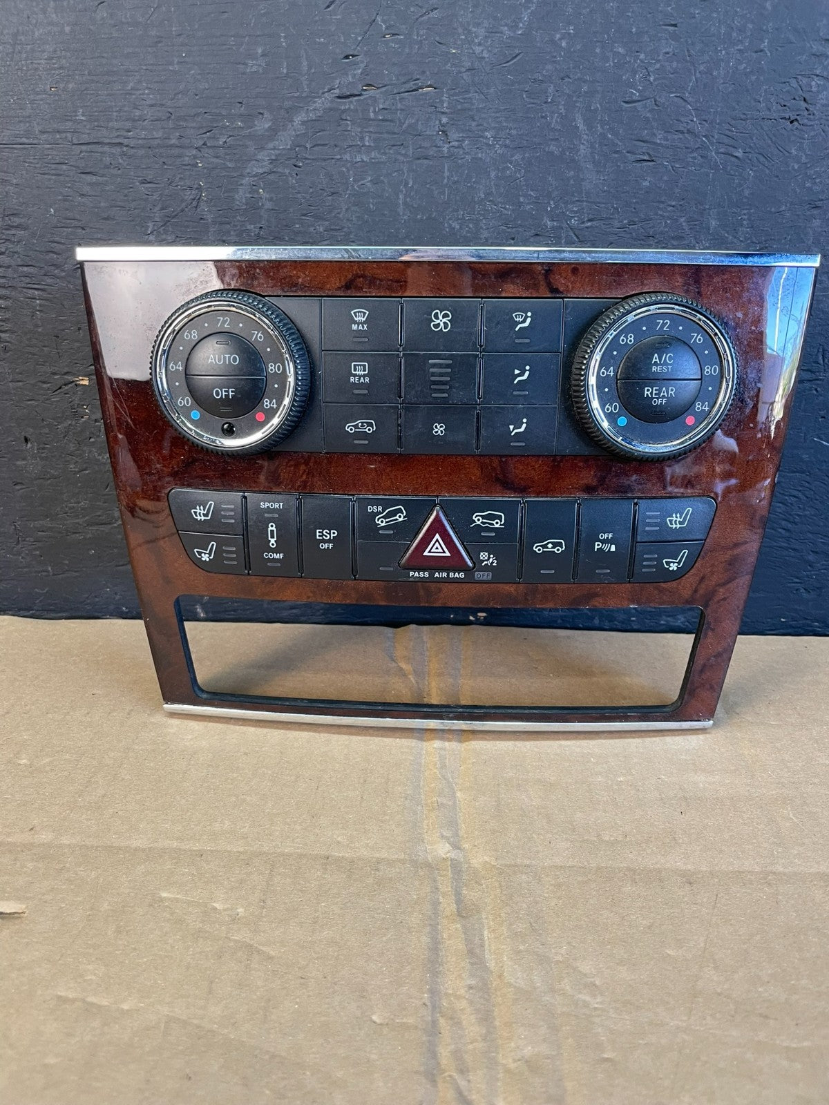 2007-2012 Mercedes X164 GL350 GL450 Climate Control Bezel Wood Switch ac5466 DG0