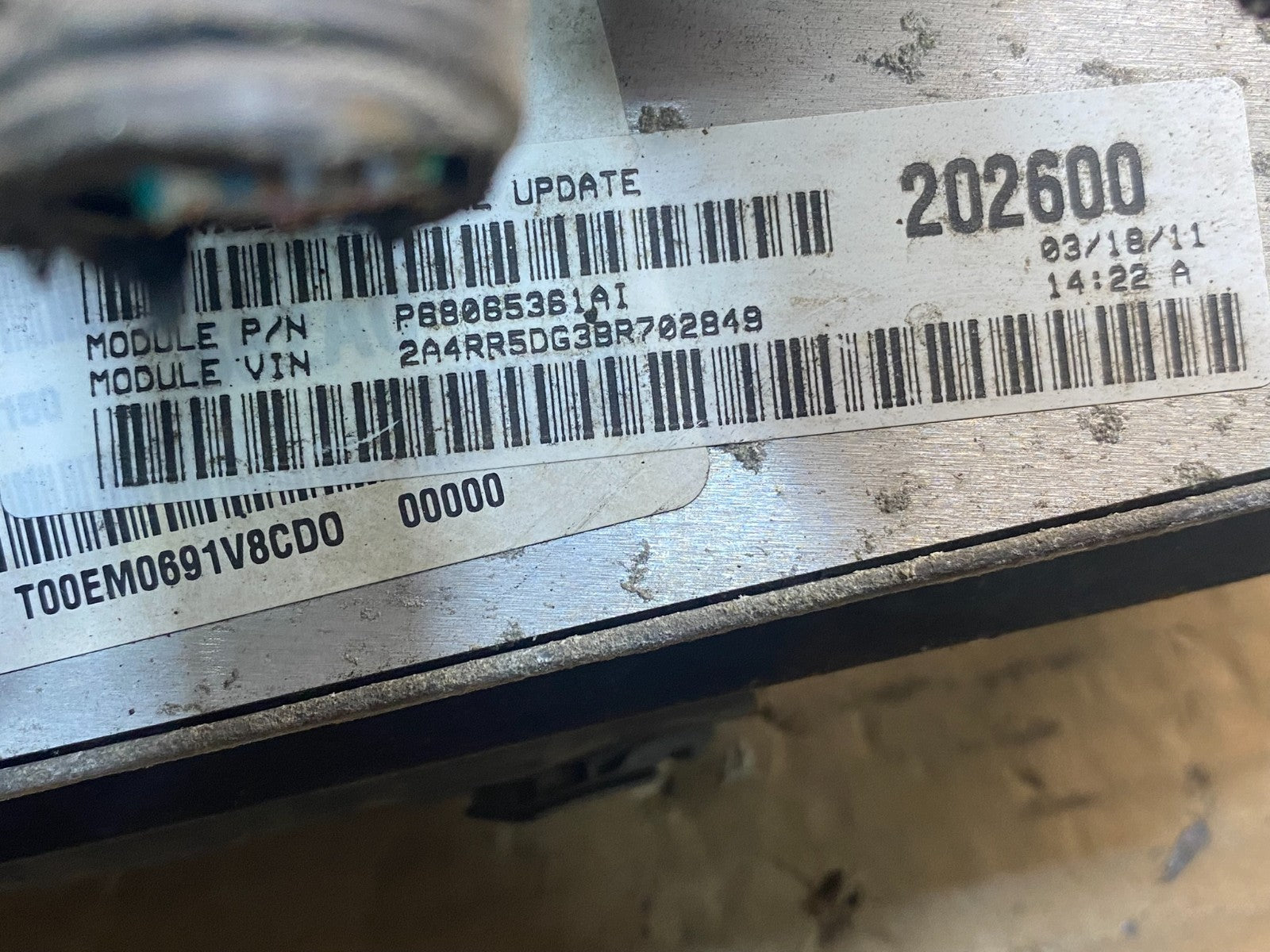 2011 Dodge Grand Caravan Town & Country ECU Engine Computer AD9365 DG2