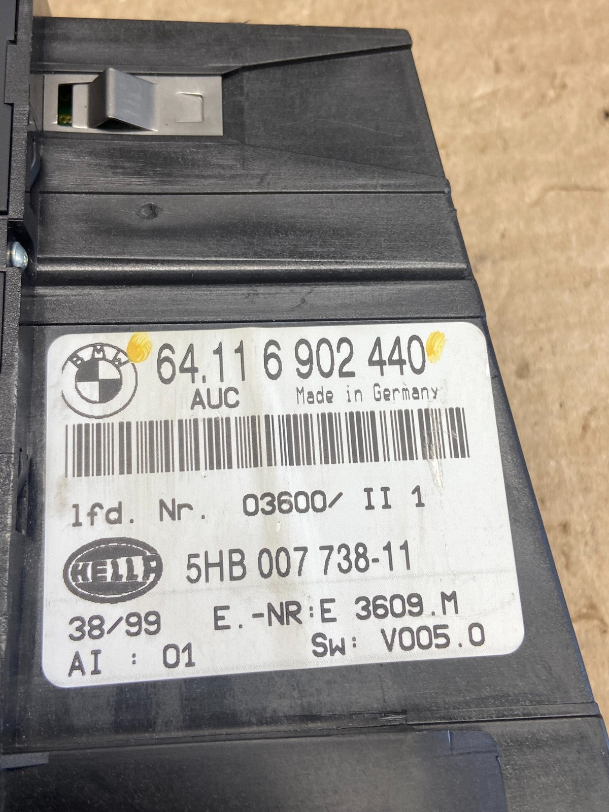 1998-2005 BMW E46 325i 330i 323i 328i Climate Control Panel AH5430 DG4