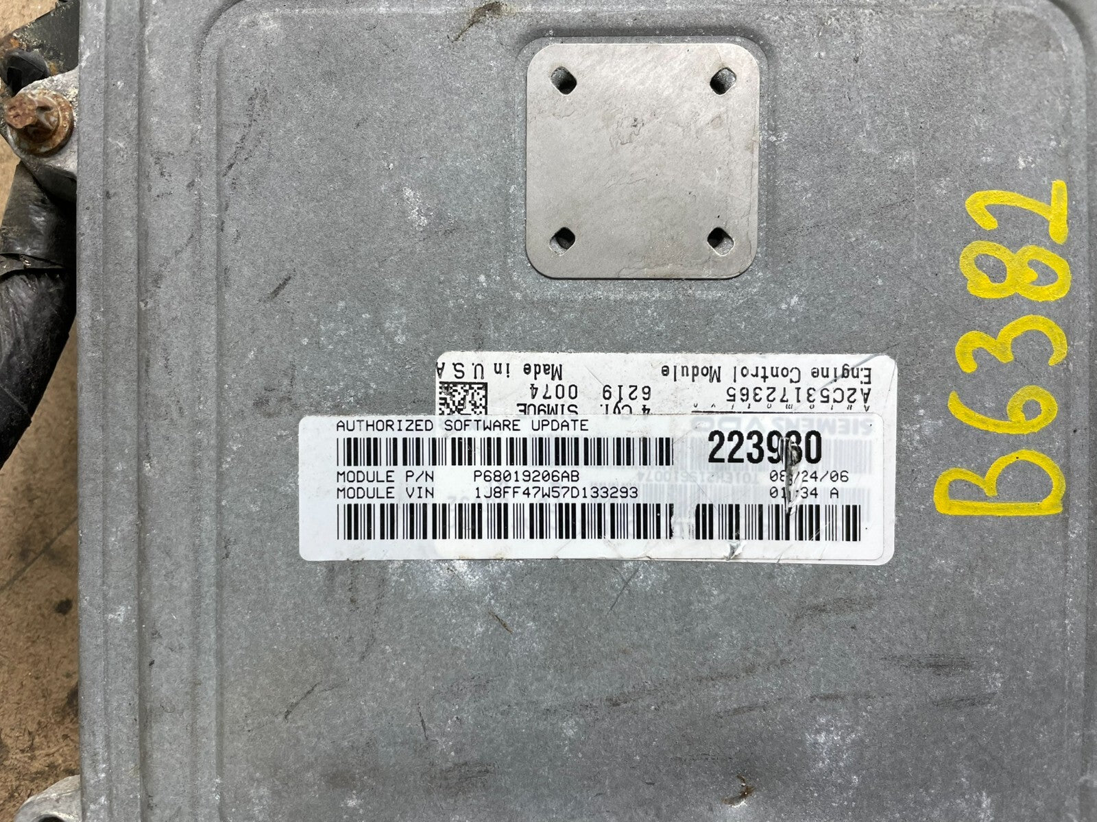 2007 Jeep Compass Patriot 2.4L Engine Computer Module P68019206AB N4692 DG2