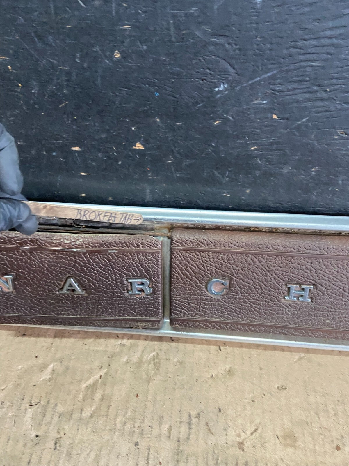 1977 Mercury Monarch Rear Finish Trim Panel D74Y-66423A42-AT O08434