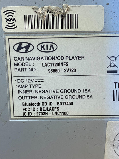 2012 - 2014 Hyundai Veloster Radio Receiver Display Screen 96560-2v720 AG6040 DG8