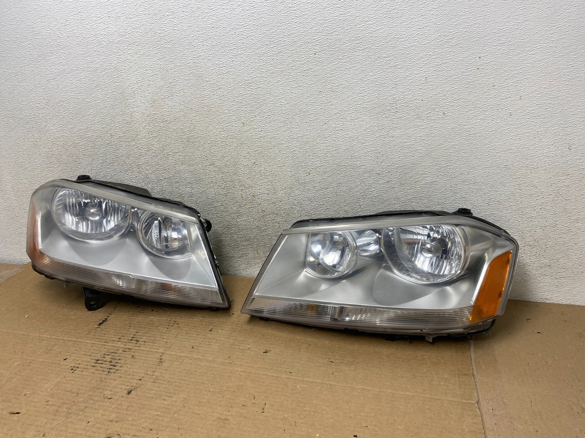 2008 to 2014 Dodge Avenger Left+Right Side Set Halogen Headlights AH4105 DW2