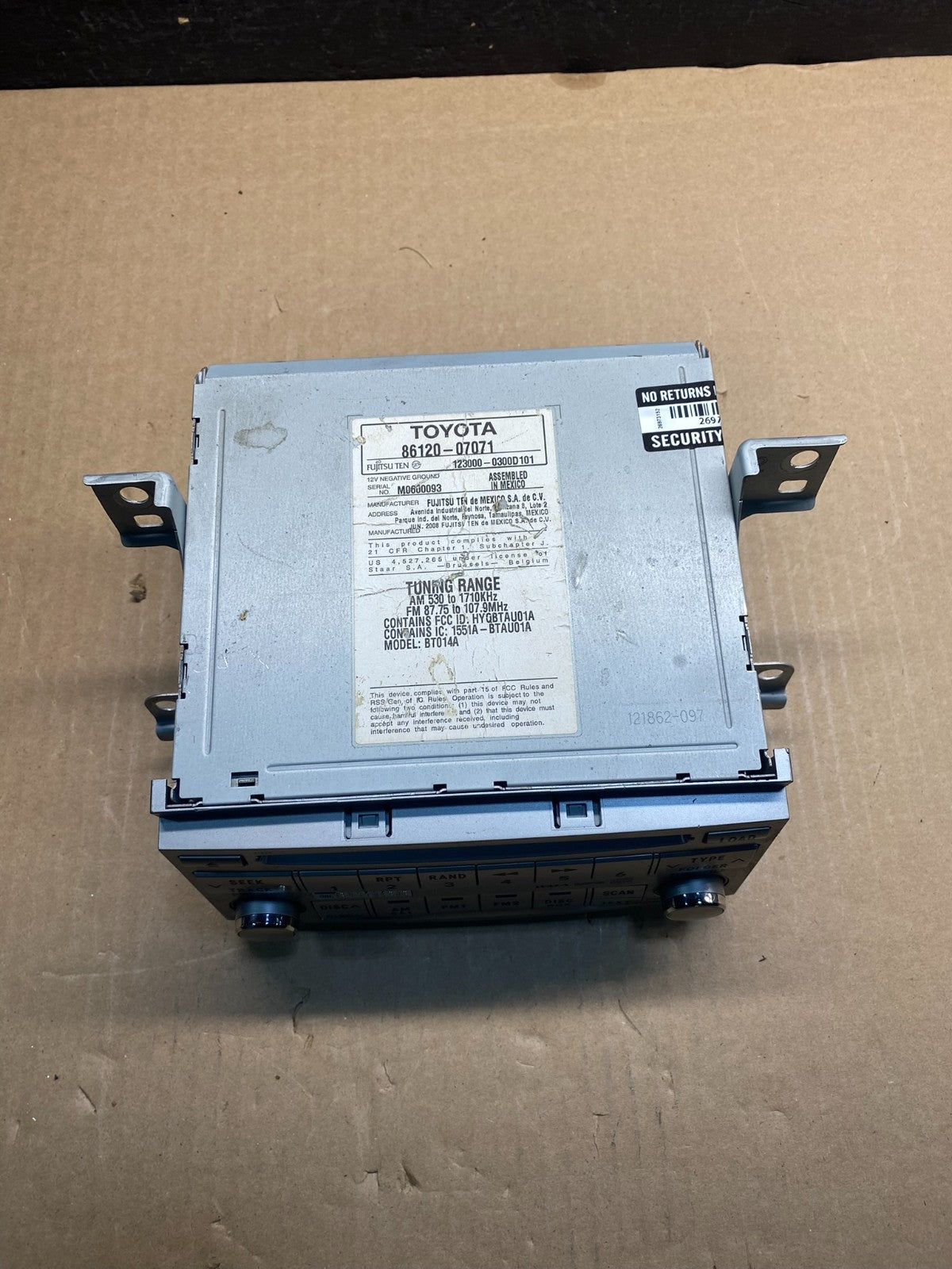 2008 2009 2010 Toyota Avalon AM FM CD Mp3 Radio Receiver AE7890 DG3