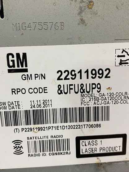 2013 2015 Chevrolet Malibu Radio CD Player Receiver Stereo Audio AM FM AD3657 DG6