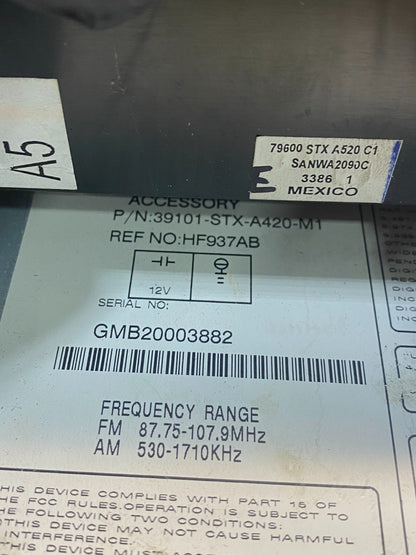 2007 to 2009 Acura Mdx Radio Stereo 6 CD Player Climate Control Pan OE AD1595 DG6