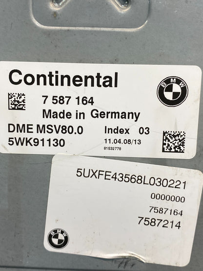 2007 to 2010 Bmw 323i Ecm Ecu Engine Computer AH9626 DG2