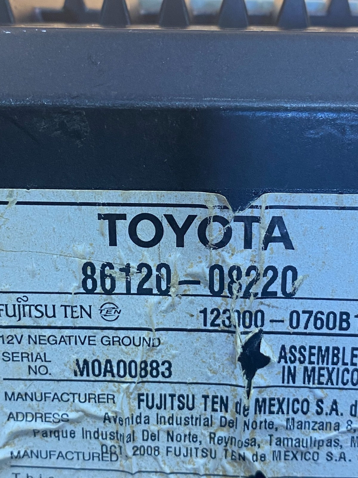 2004 to 2010 Toyota Sienna AM FM CD WMA Mp3 Radio Receiver ac8062 DG6