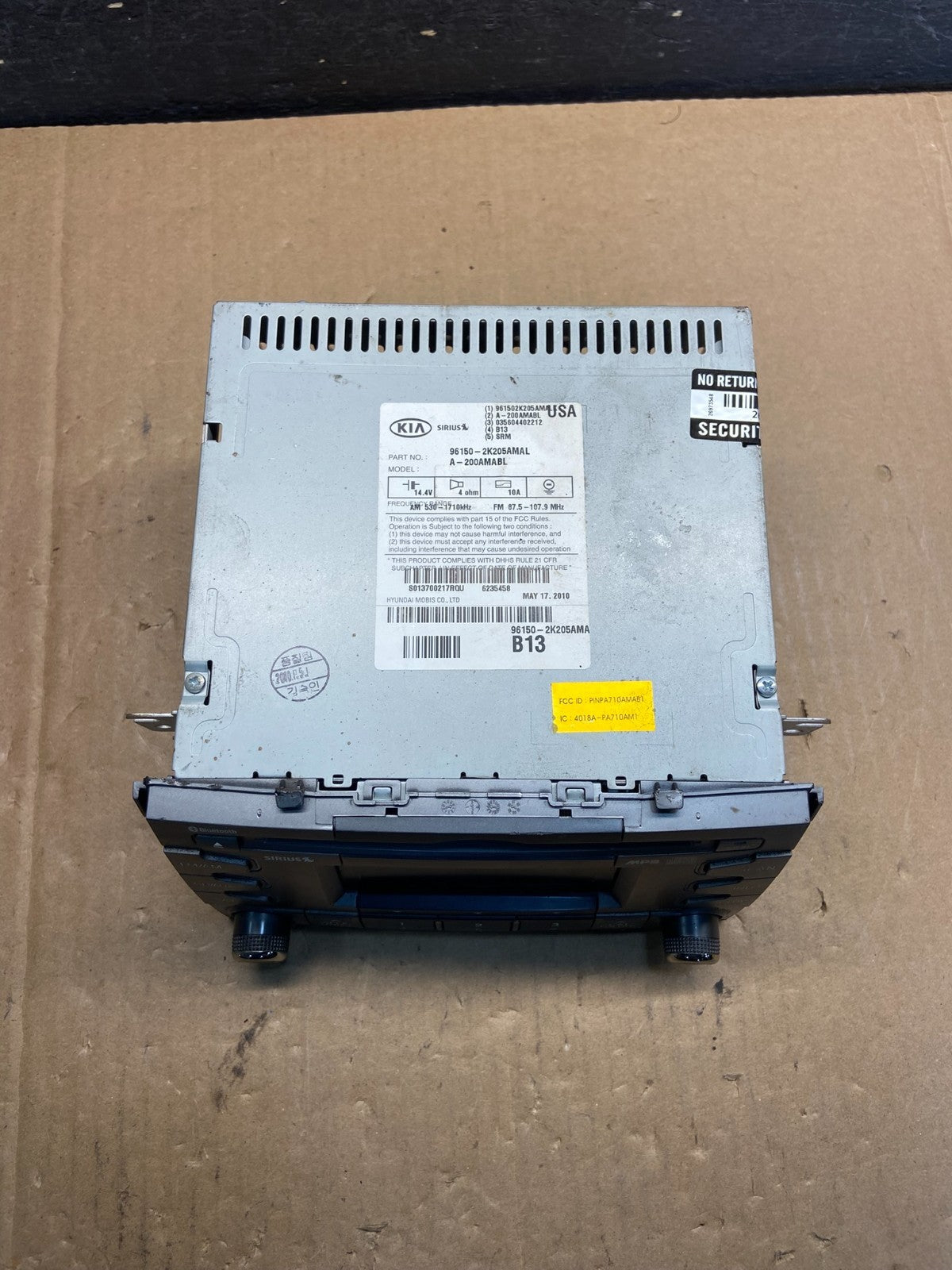 2010-2011 Kia Soul AM FM Radio Stereo Audio CD Player Receiver AG1507 DG3
