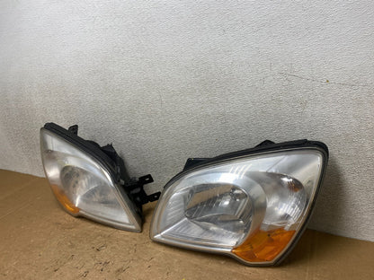 2007 to 2010 Kia Sportage Left+Right Halogen Headlights Oem V6250 DW1